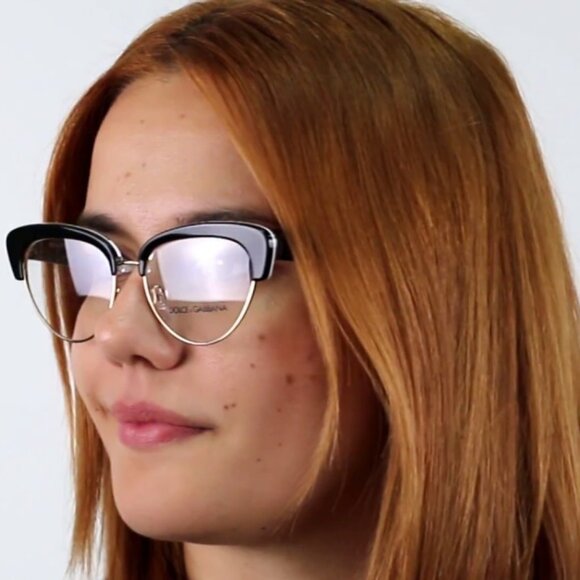 Dolce & Gabbana DG3247 502 Eyeglasses Cat Eye Havana/Gold 53mm Frame - Picture 3 of 10